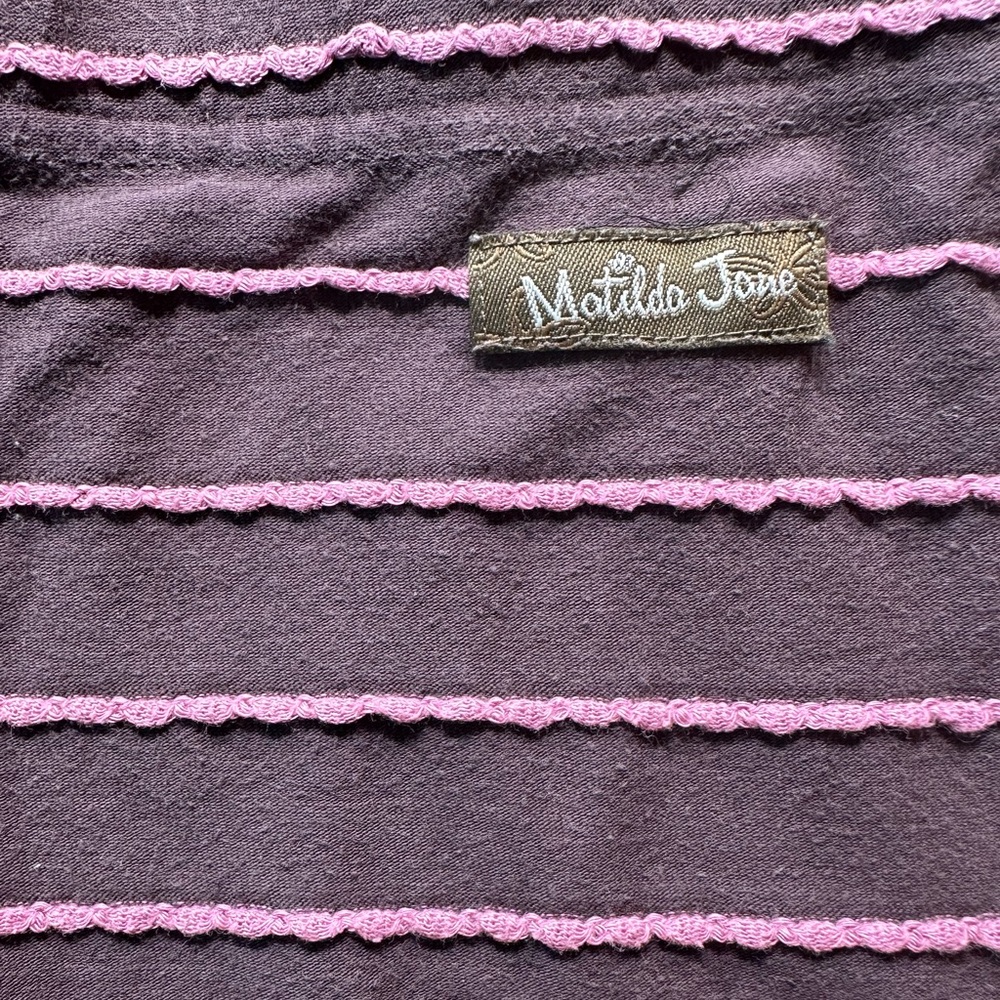Ruffled Pink Striped Matilda Jane Friends Forever Constance Girls Leggings ~ 10